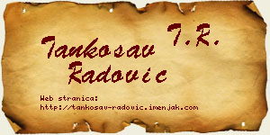 Tankosav Radović vizit kartica